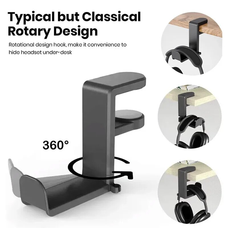 No Punch Table Clip Hook Earph - Headphone Stand Desk review and price